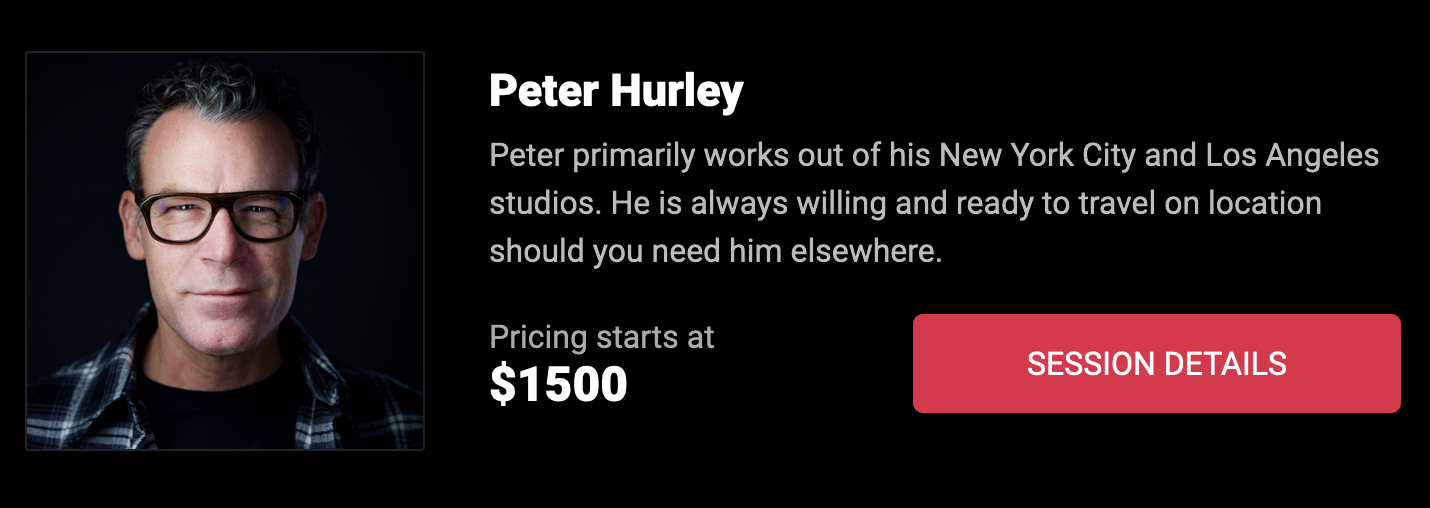 Anthony Johnson Photography's pricing guide for professional business headshots.